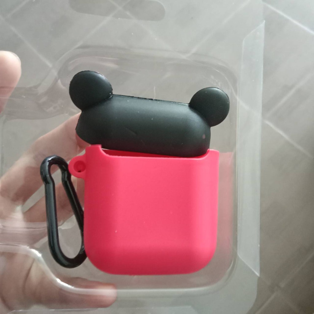 Carrying case/ casing airpods gambar 3D, airpod 1/2 + packing Cute airpods protective cover