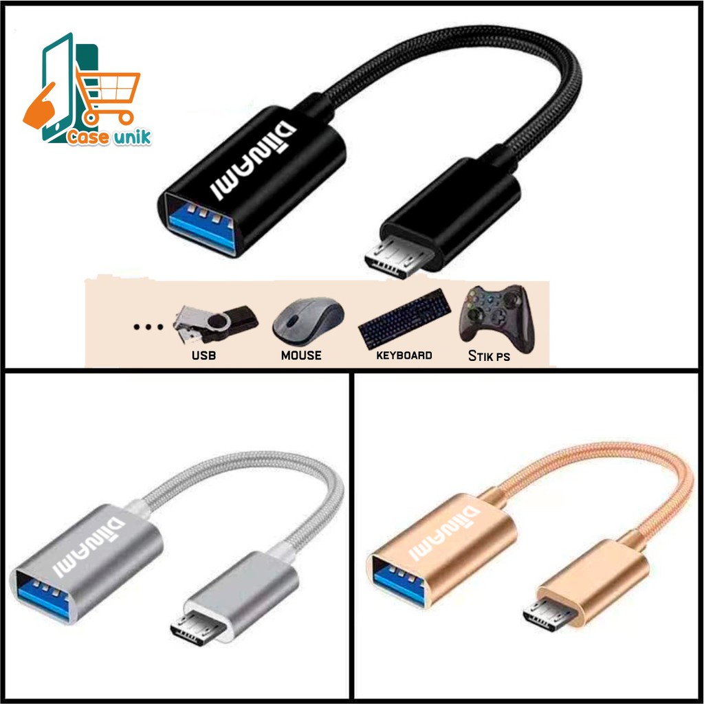 BM074 Kabel otg DIINAMI micro dan tipe c usb fast translit data anti lelet bahan metal usb 3.0 CS2993
