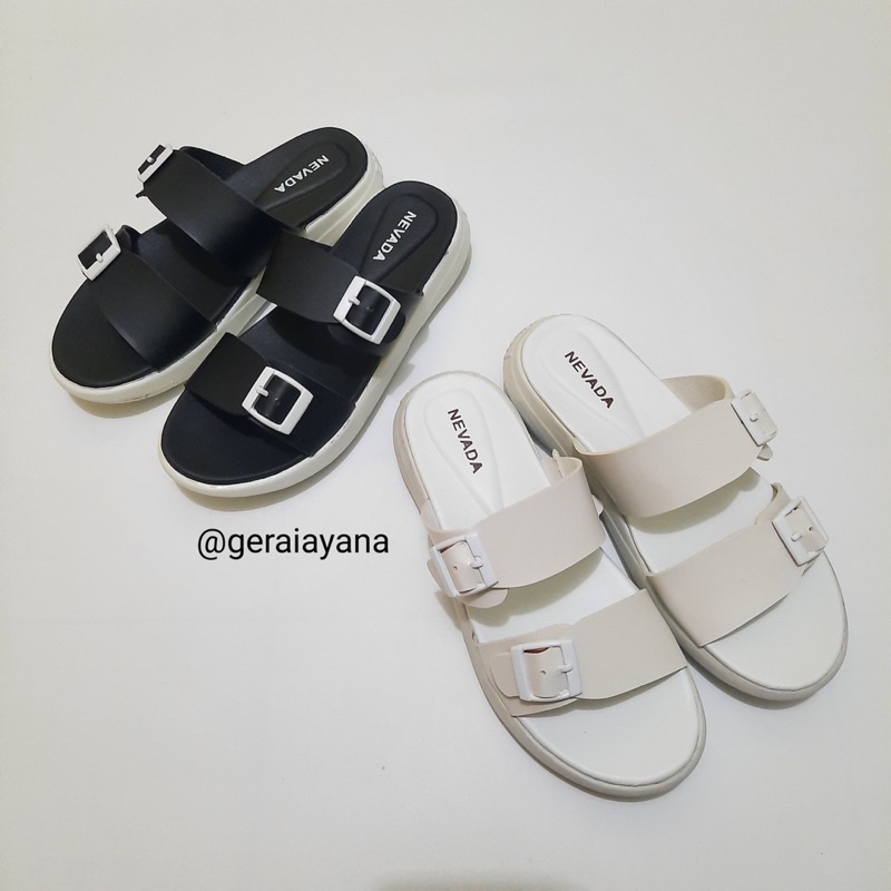 DISKON DAY! Sandal Wanita Sandal Slip On Phylon Strap 2 - Sandal Gesper Size 37-40