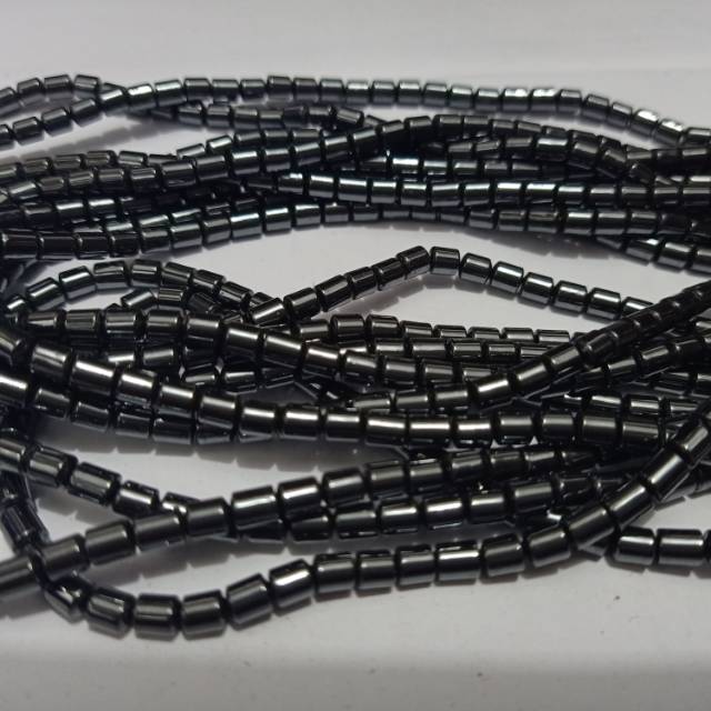 Batu blustin magnet hematite bahan kalung/gelang