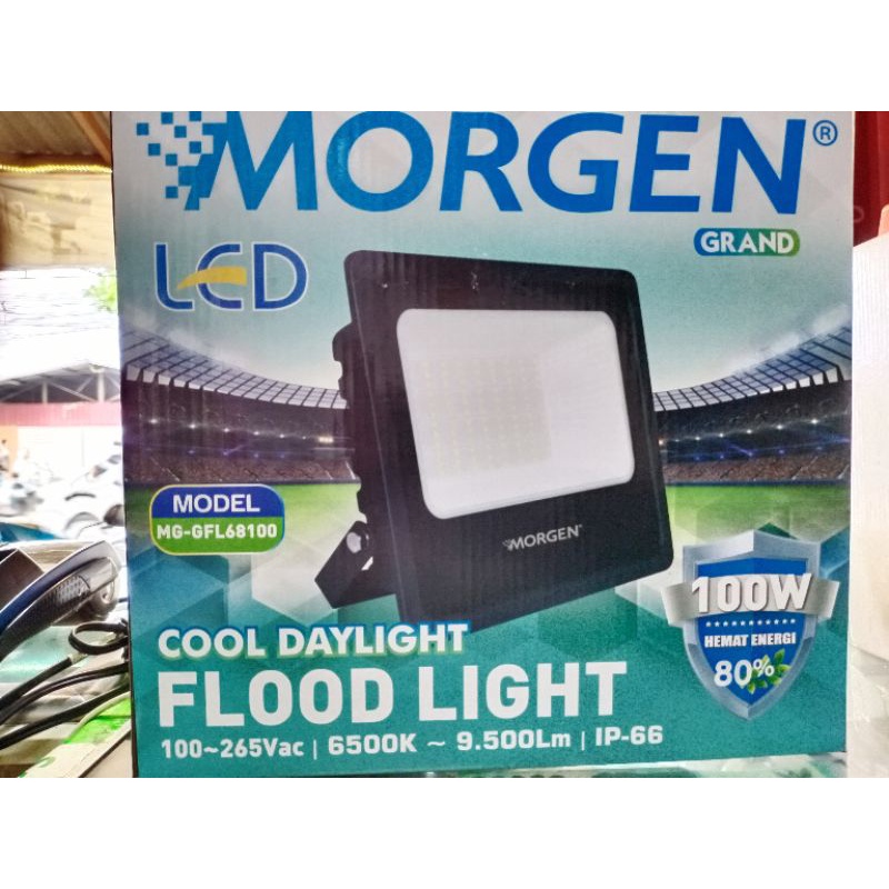 Led tembak morgen Lampu floodlight 100 Watt MORGEN GFL68100 type premium