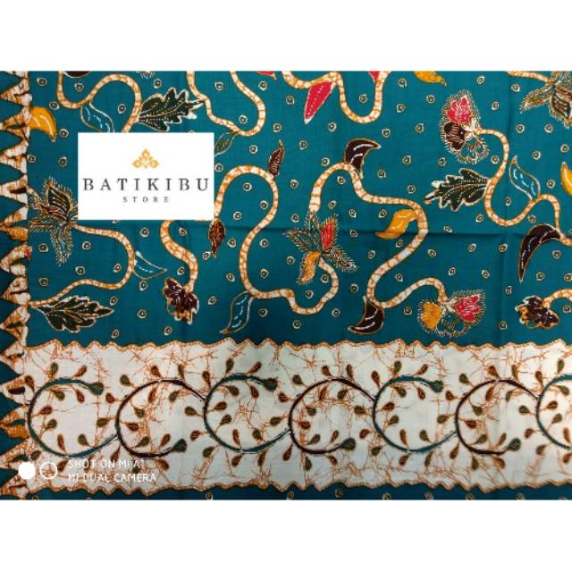 Kain Batik Pekalongan Madura Jaya Motif 24 Hijau Tosca Unggul Jaya