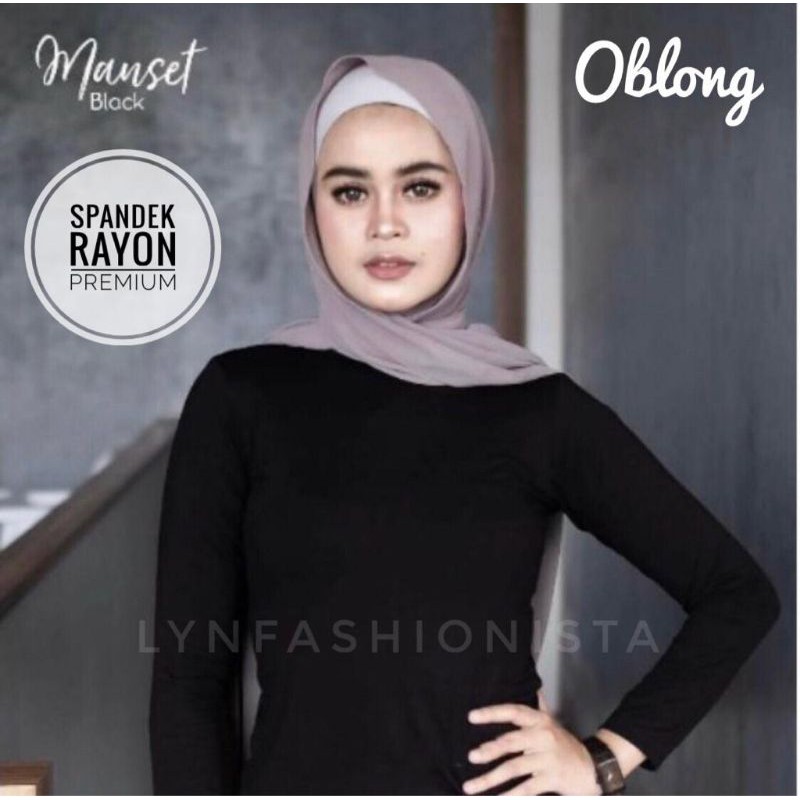 LYNFASHIONISTA-BAJU MANSET OBLONG MUSLIM DALAMAN MUSLIM RAYON SPANDEK