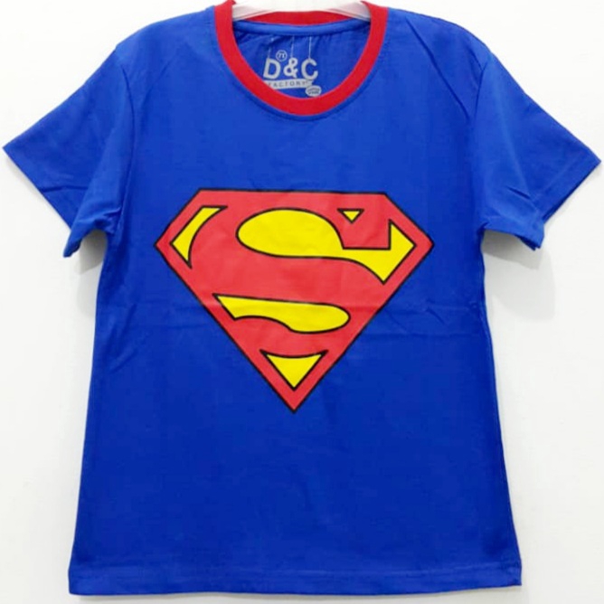  Baju  Kaos Anak 1 10 Tahun Superman Logo  Biru  Laki Cowok 