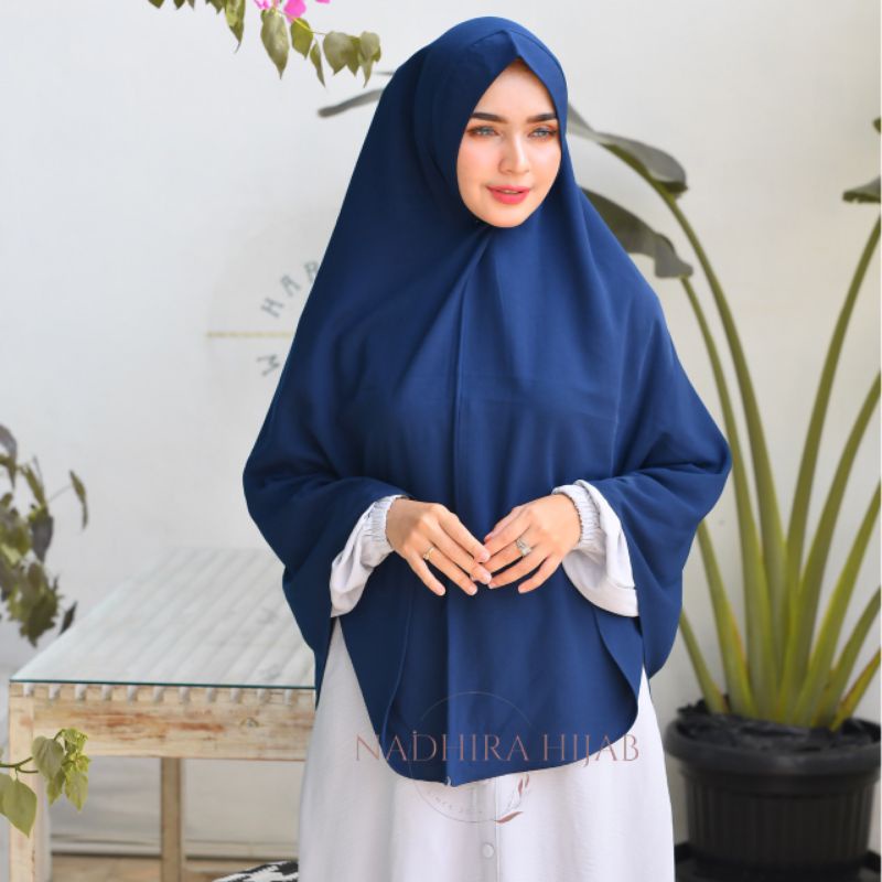 KHIMAR SYARI - WOLLYCREPE - UKURAN JUMBO - SOFT PAD