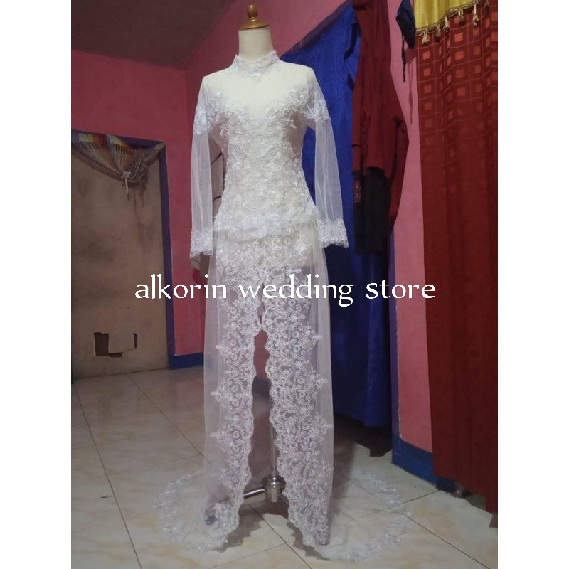 GAUN KEBAYA Akad Nikah Moderen Free Bolero