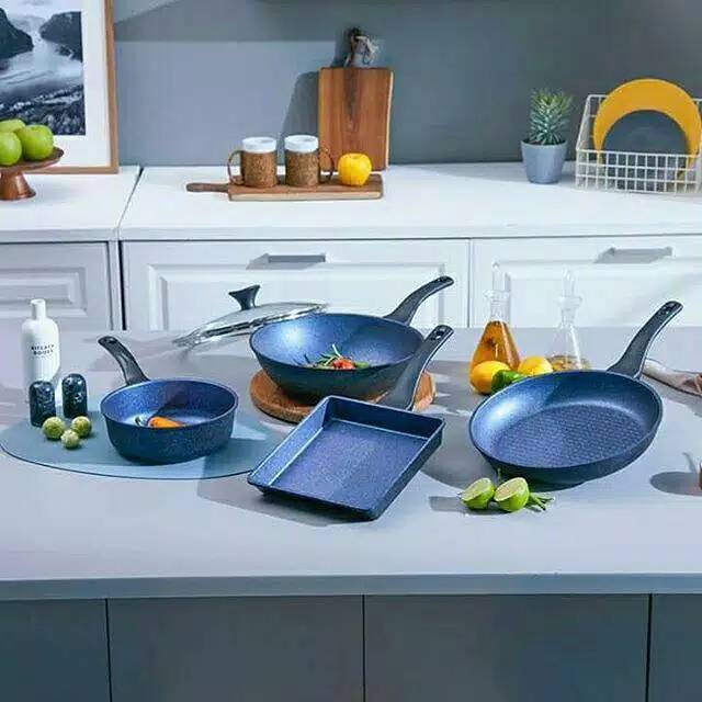 SET TEFLON KERAMIK PENGGORENGAN WAJAN ANTI LENGKET IMPORT KOREA