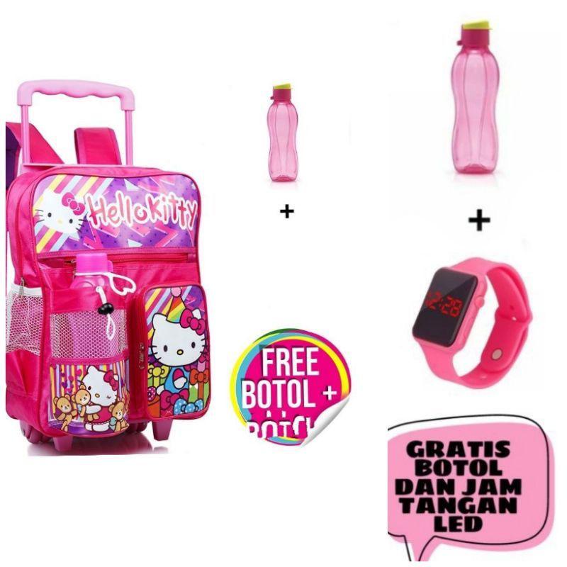 Tas Ransel Troly Anak Perempuan LOL Free Jam Dan Botol