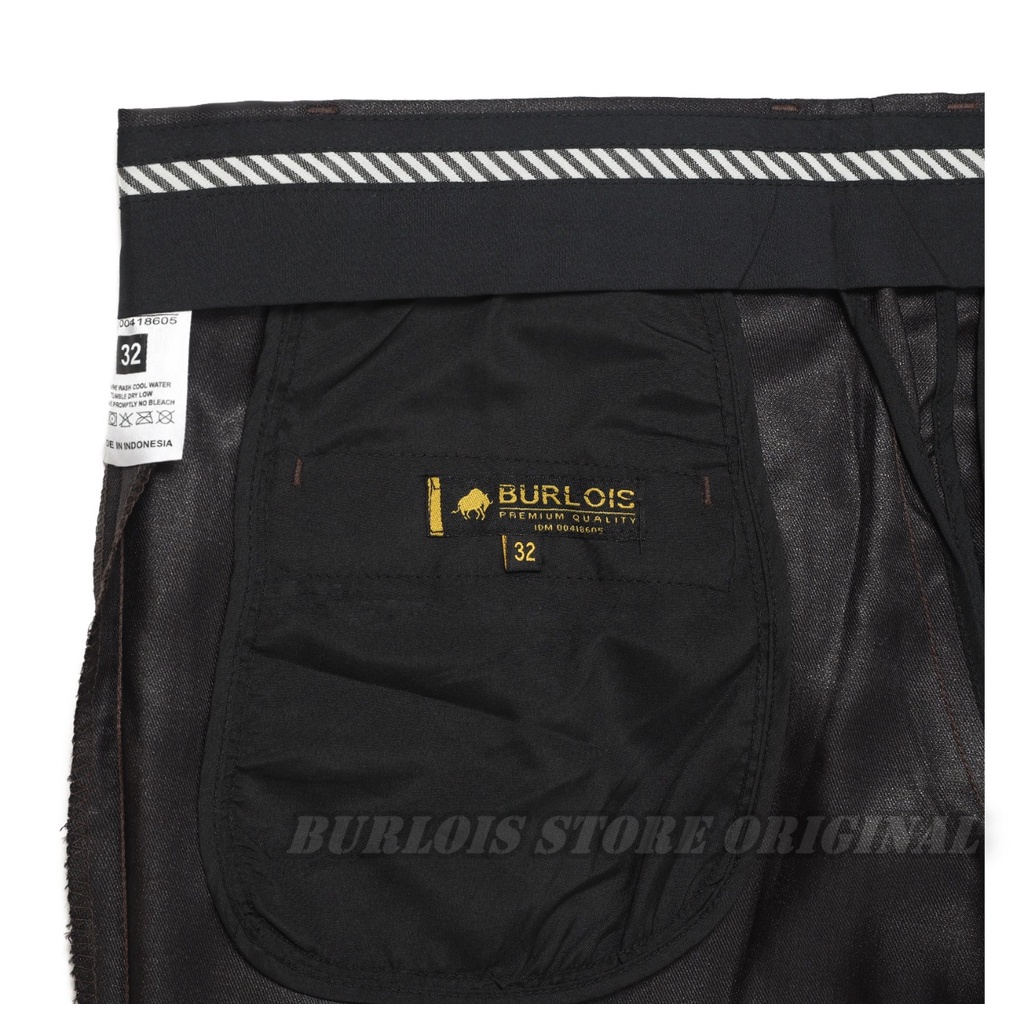 Burlois Original Celana Panjang Formal Slimfit Kantoran Super Wool Black