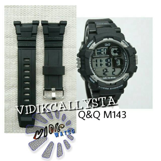 TALI RUBBER JAM TANGAN QNQ Q&amp;Q QQ M143 M-143 M 143