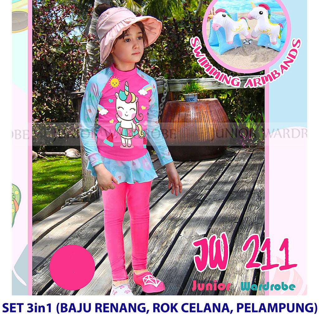 Baju Renang UNICORN SUNNY DAY Premium Quality Dengan Pelampung