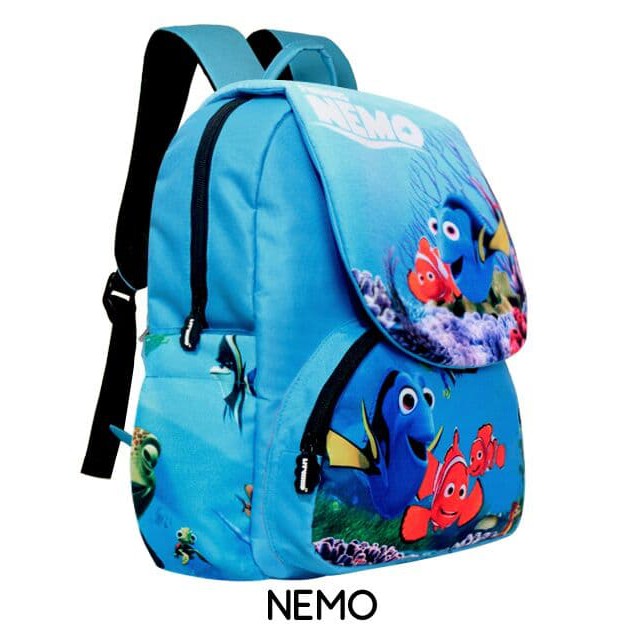 Best Seller Original Ransel Anak Best Quality Tas Anak Sekolah Minion Nemo Hitam Premium Elegant