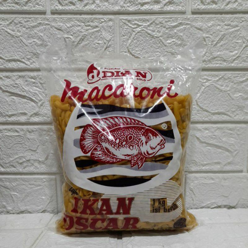 makaroni mentah cap ikan oscar kemasan 1k