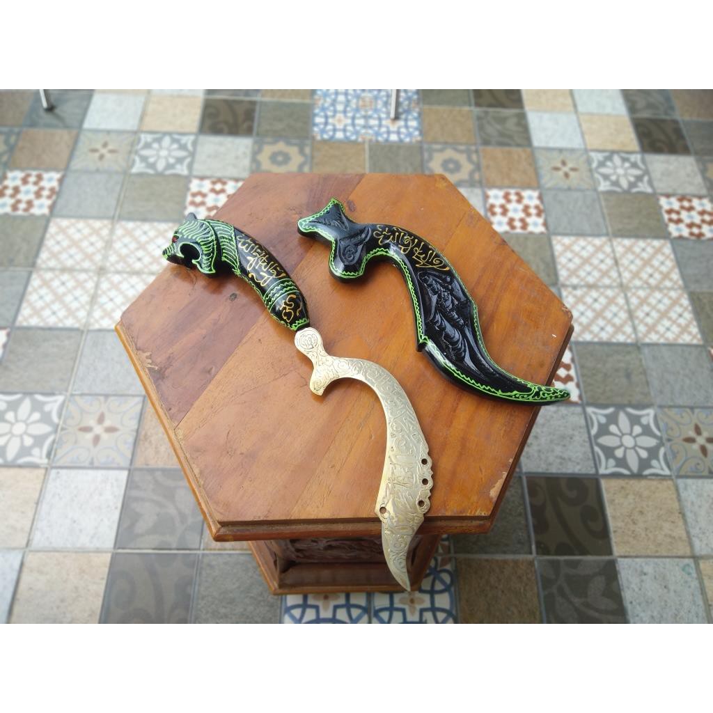 Kujang Kuningan Besar Sarung Lapads Hijau