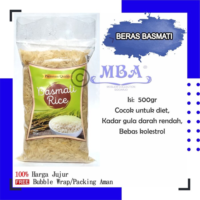 

Jual Basmati Rice Premium quality 500 gram beras diabet diet sehat Terbatas