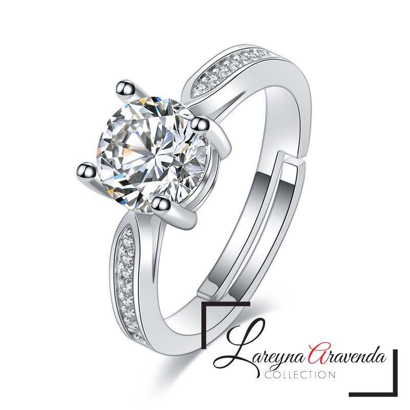 Cincin Wanita Titanium Model Kristal Sedang Crystal Swarovski CC043