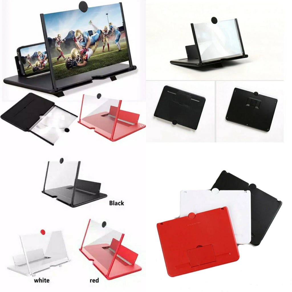 Kaca Pembesar Layar Hp 3D F6/10 Inch ENLARGE SCREEN MAGNIFIER BRACKET STAND