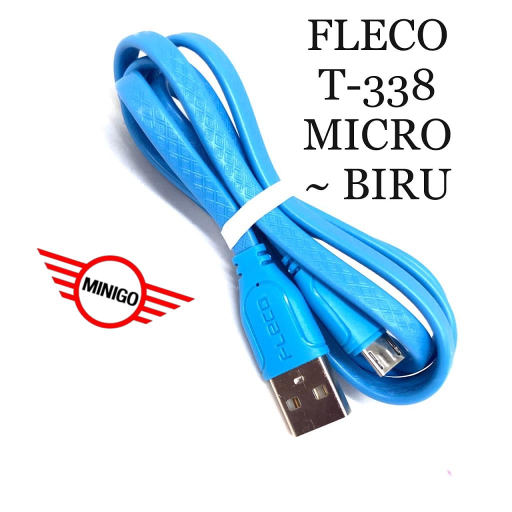 (1PCS) Kabel Data Toples Fleco T-338 Micro Usb Fast Charging QC3.0 2a