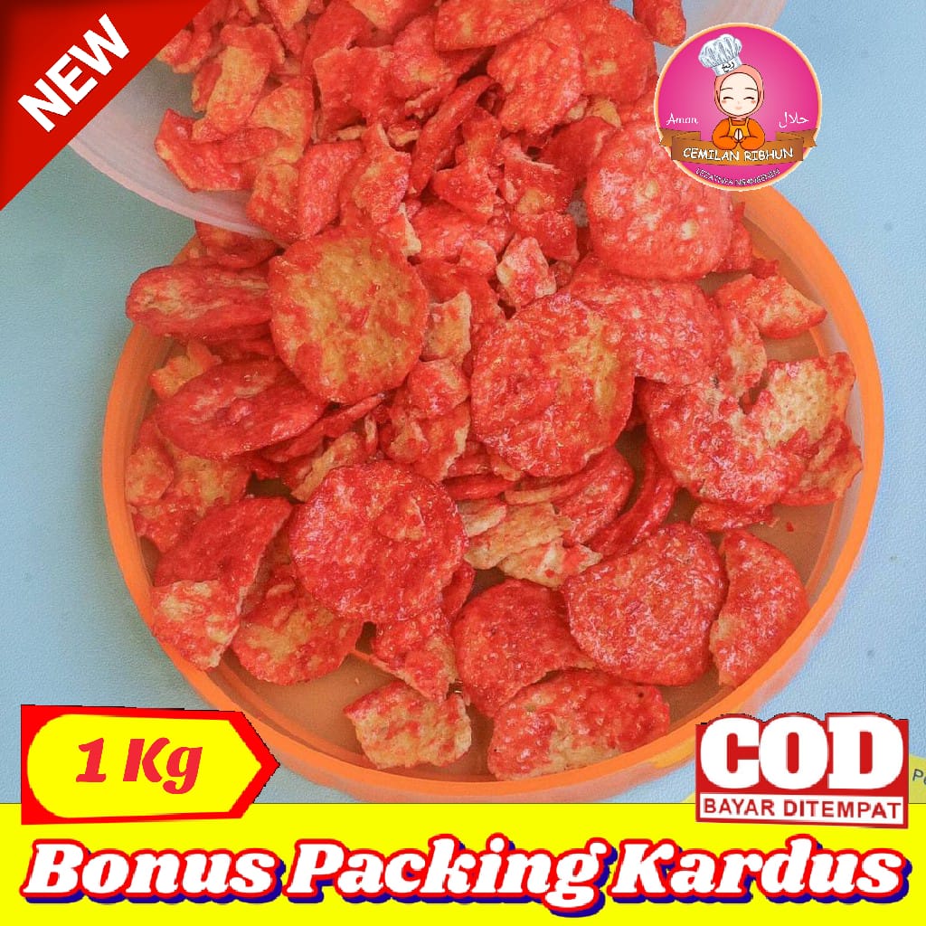 

[1Kg] Opak Medan / Opak Mini Balado | Cemilan Ribhun - snack kiloan jajanan jadul makanan ringan camilan enak