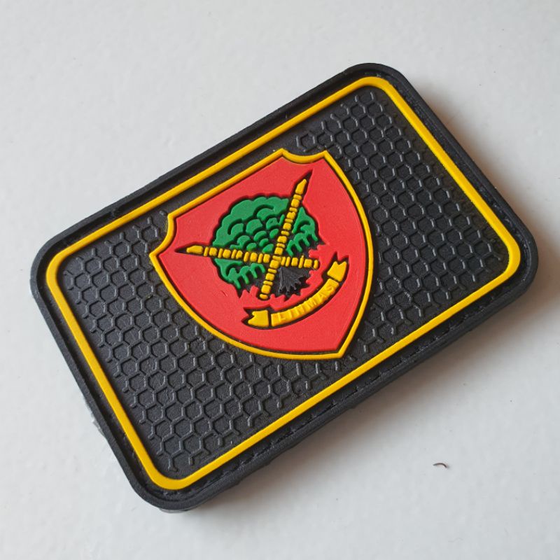 PATCH RUBBER LOGO LINMAS HANSIP KOTAK/TEMPELAN EMBLEM KARET VELCRO