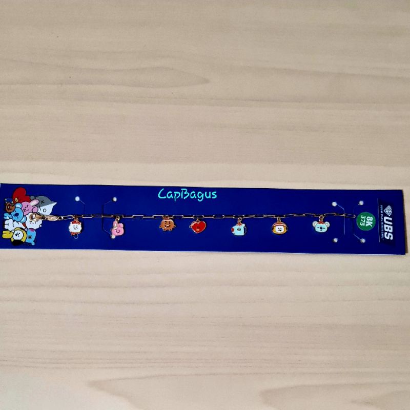 Gelang BT21 BTS Chimmy Koya Shooky Rj Tata Mang Jimin Jungkook Rm JHope Jin Suga V Original Ubs Gold
