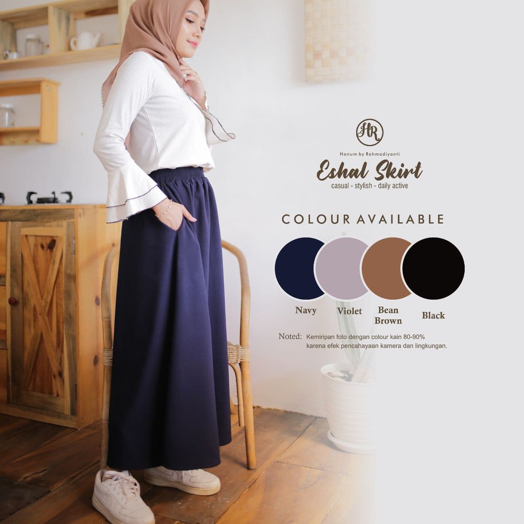 Eshal Skirt Rok Maxi Polos Hanum by Rahmadiyanti All Size