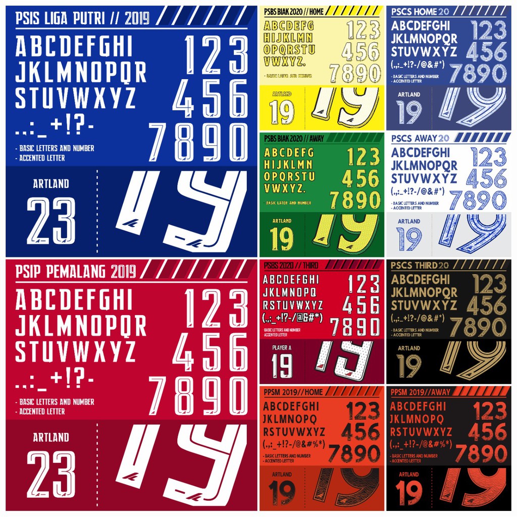 NAME SET JERSEY TIM LIGA (PSCS, PSBS, PSIP dll)