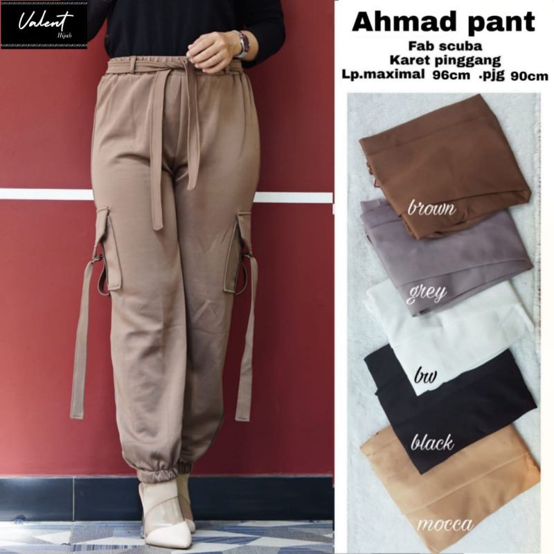 Ahmad pant jogger cargo scuba gyl | fit XL