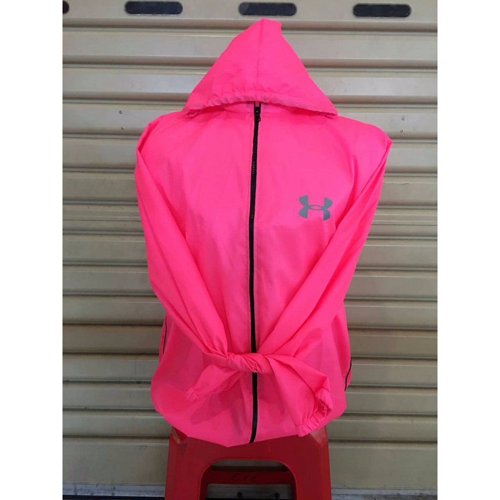 Jaket Parasut Running Under Armour Pink