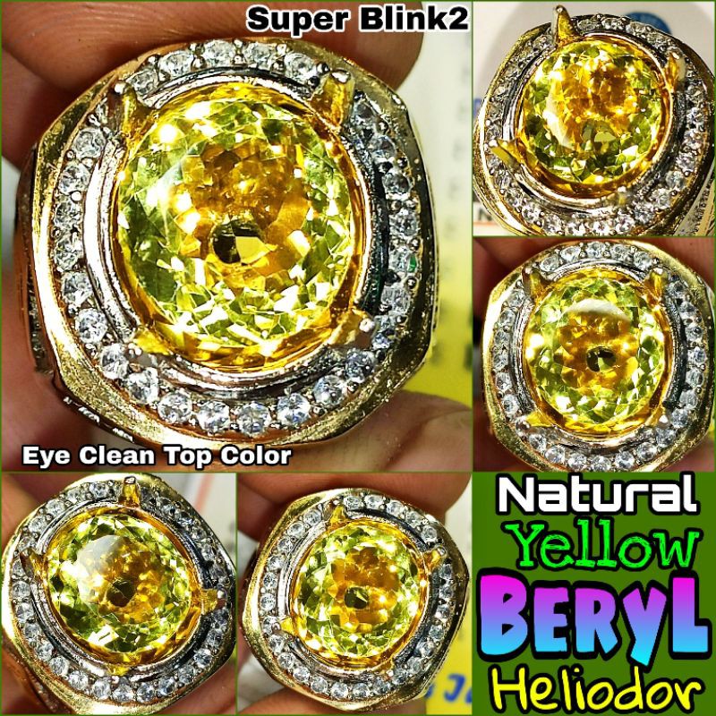 NATURAL YELLOW BERYL HELIODOR NTE MEMO Bkn Sapphire Blue Star Topaz Safir Srilanka Ruby Chrysoberyl