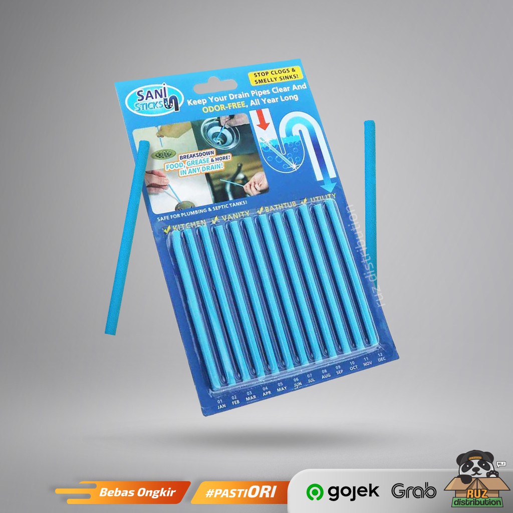 Sani Sticks - Pembersih Saluran Air Mampet &amp; Penghilang Bau