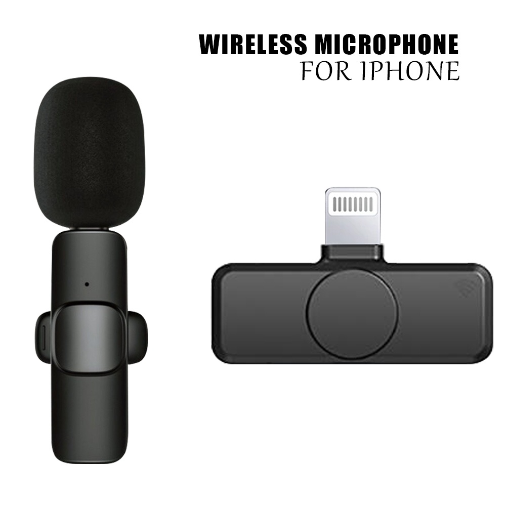 Mic Clip On Wireless HP Vlog Youtuber Portable Mic Condenser Iphone Android