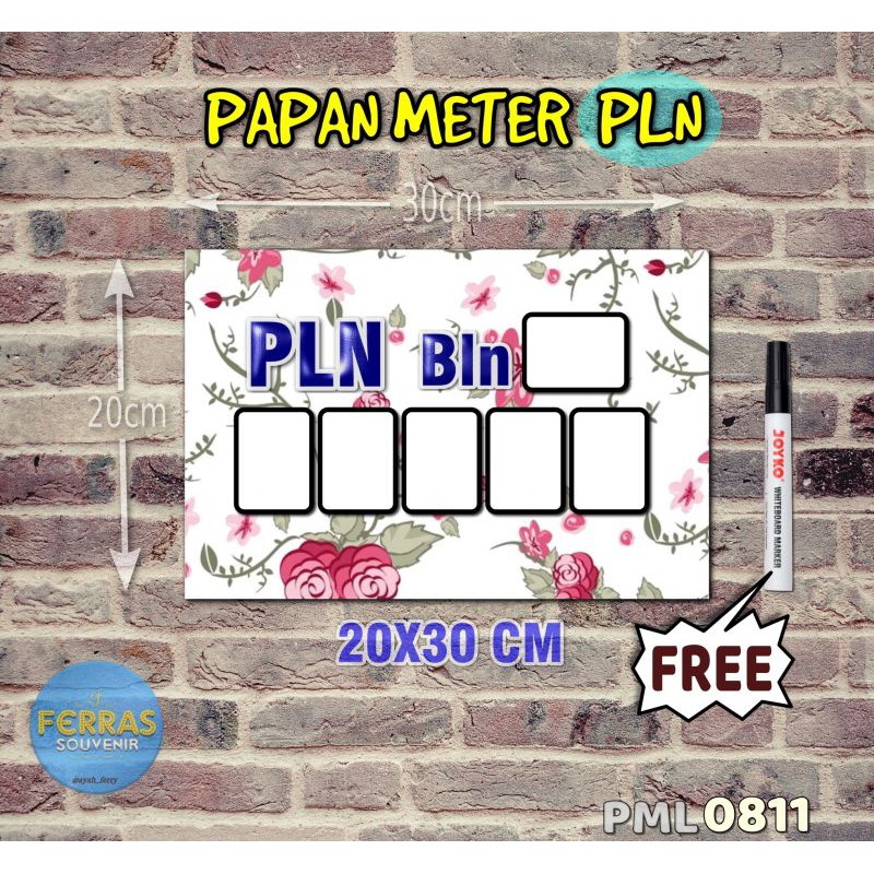 

Ferras Papan Meter Listrik PLN PAM motif Unik - Flower 11
