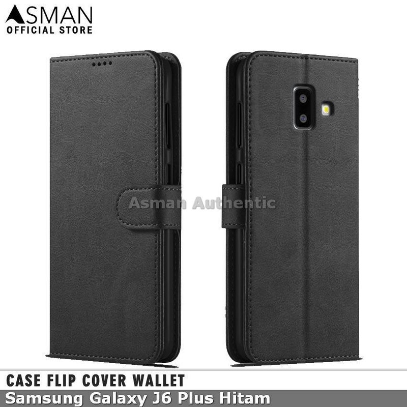 Case Samsung Galaxy J6 Plus 2018 Leather Flip Cover Premium Edition