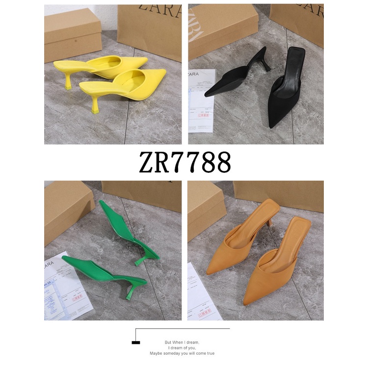 ZR Slingback Satin Heels #ZR7788