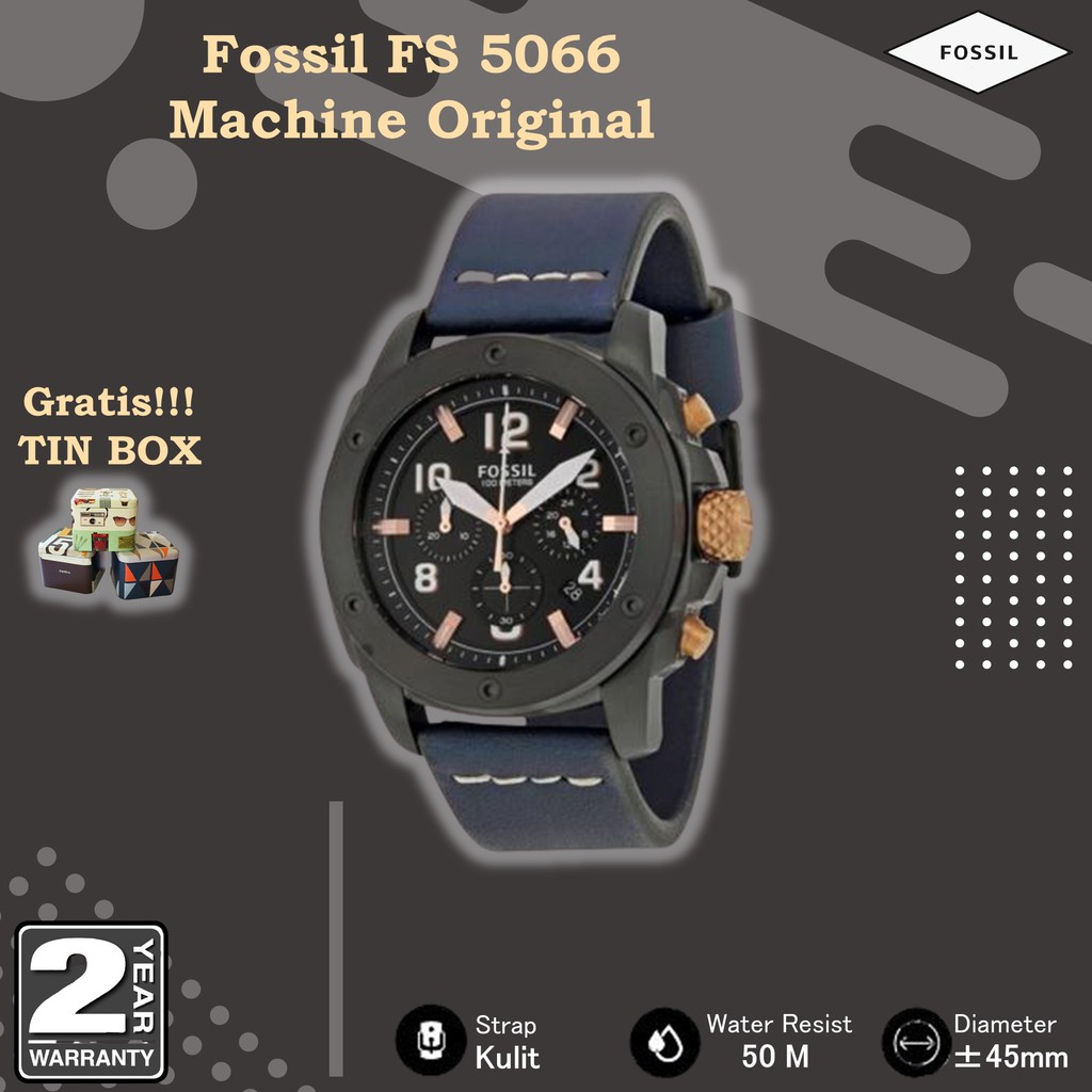 TERLARIS Jam Tangan Pria Fossil FS5066 - Jam Tangan Fossil Original - Fossil FS 5066 Machine
