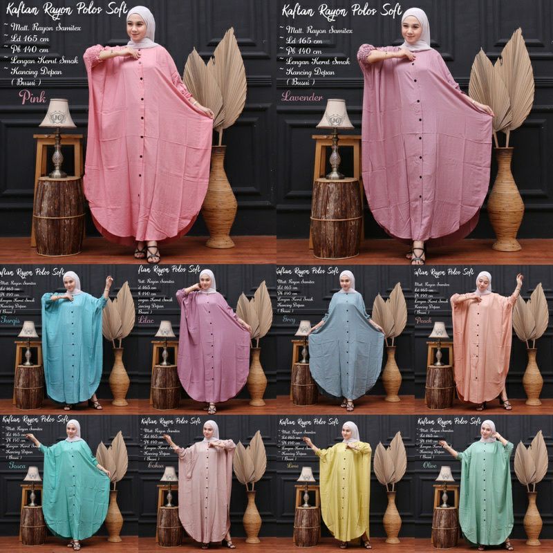 Daily abaya batwing oversize full kancing// abaya kalong