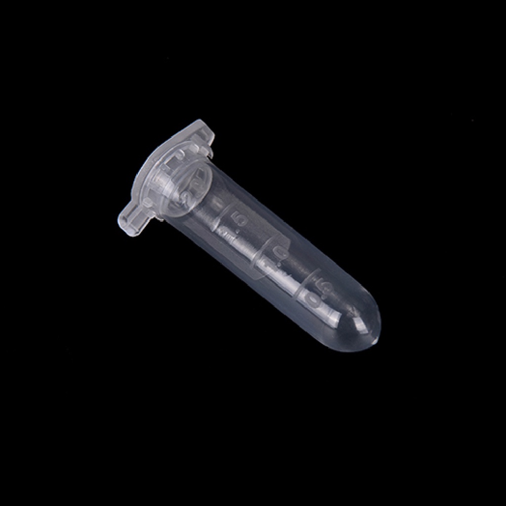 【beautifulhome12.id】 100pcs 2ml Micro Centrifuge Tube Vial Clear Plastic Vials Container Snap Cap .