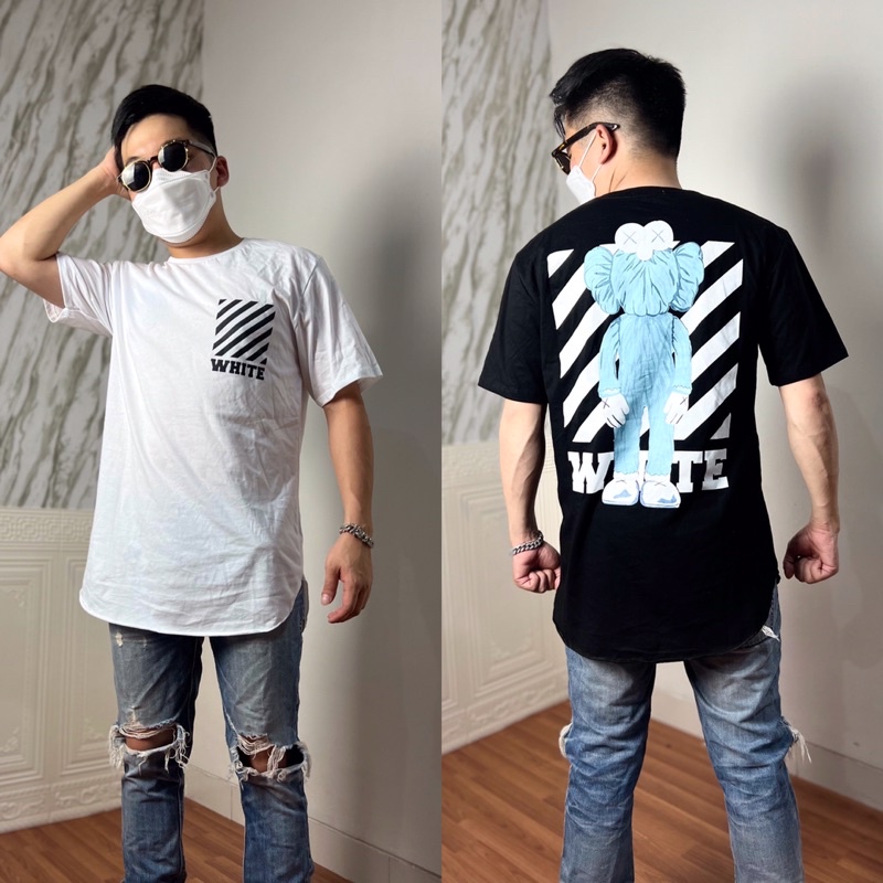 Cuanderful Kaos Oversize / JUMBO Premium Combed 30s / Baju Atasan Wanita dan Pria  - OFF WHITE KAWS