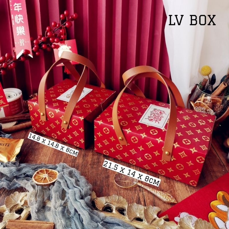 

Box tenteng imlek exclusive LV box hampers cantik Sangjit/Wedding souvenir box
