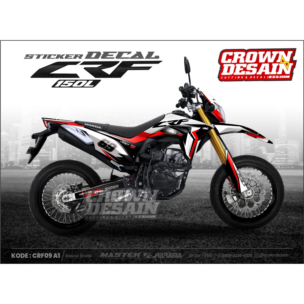 Jual Decal Stiker CRF 150 L Trail Supermoto Fullbody Custom Dekal Sticker CRF 150L Decal Stiker CRF Aksesoris Motor KODE CRF Indonesia Shopee Indonesia