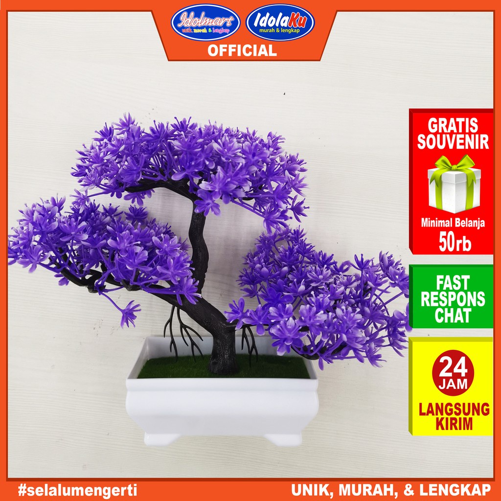 IDOLMART Bunga Artificial Sakura / POT BUNGA DECORATION FLOWER