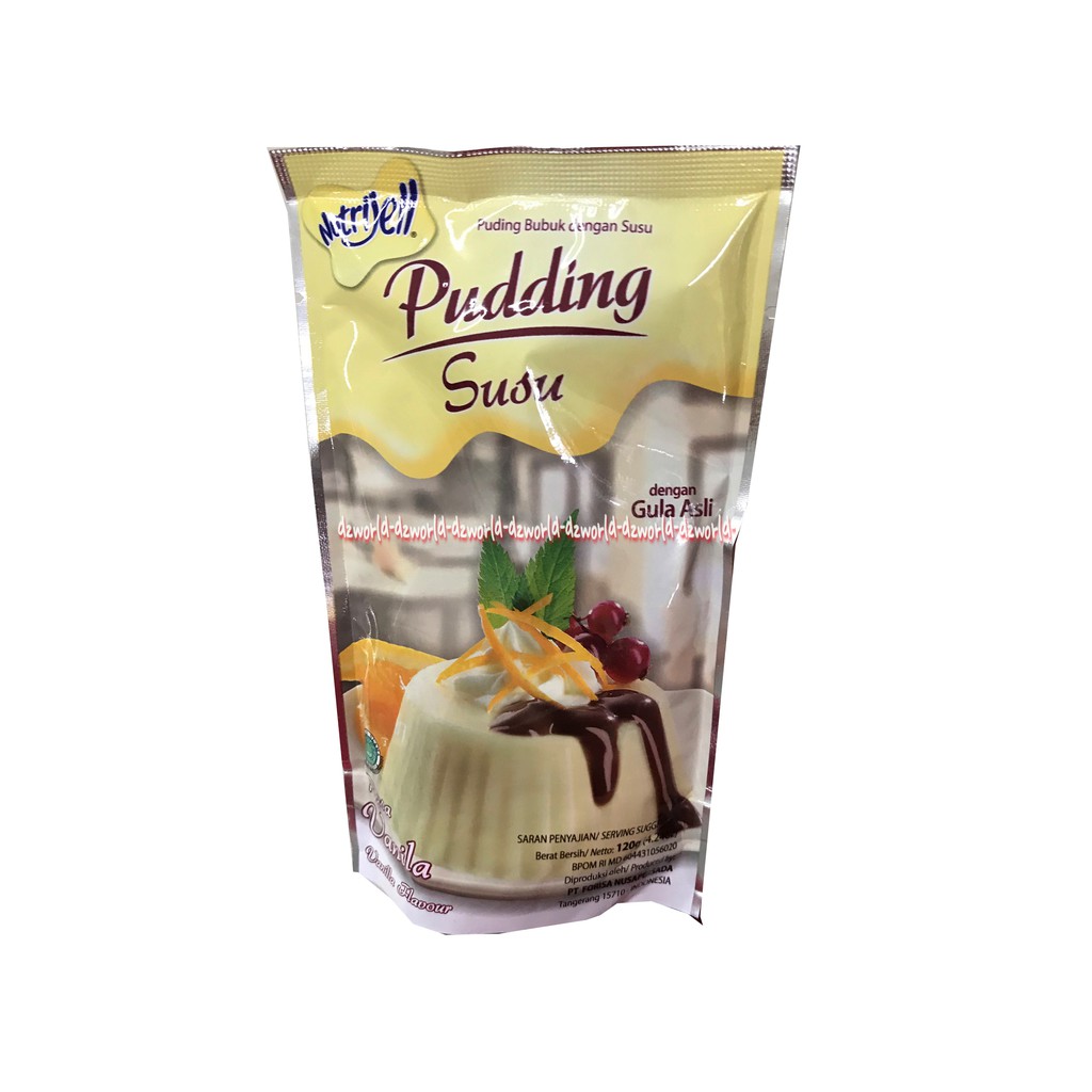 Nutrijell Pudding Susu Vanilla Flavour 120gr Putih Vanila Nutrijel Puding