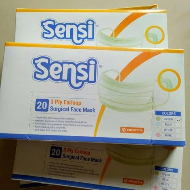 Masker sensi ear loop 3 ply isi 20 pcs