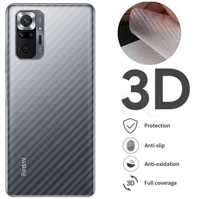 Promo Garskin Skin Carbon  Xaiaomi Redmi NOte 10S  Pelindung Belakang HP