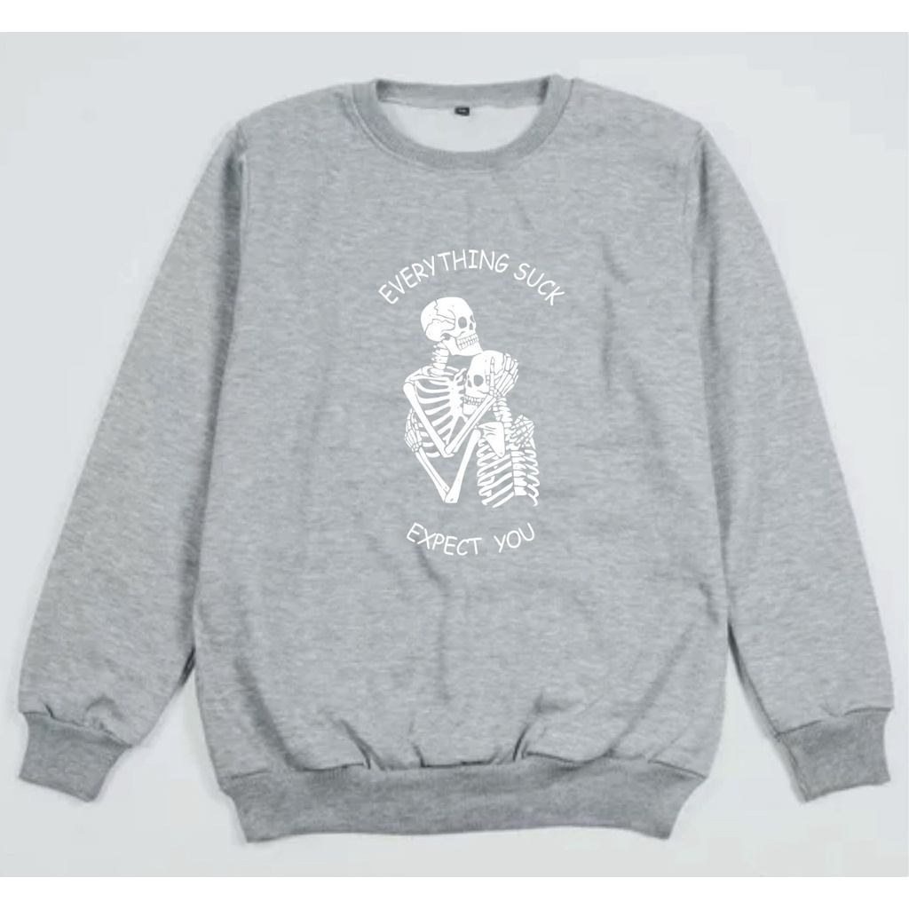 SWEATER CREWNECK EVERYTHING SUCK PRIA/WANITA