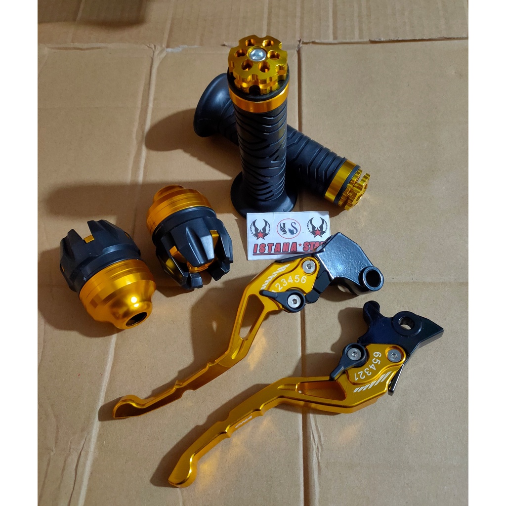 handle rem handle kopling motor yamaha vixion new vixion old cnc gold HARGA 1 SET GRIP/JALU AS/HANDLE