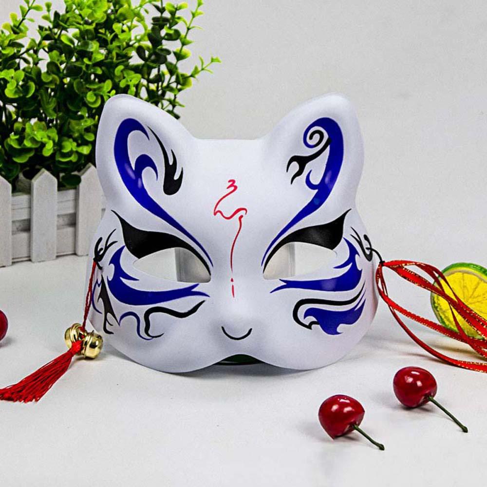 QUINTON Topeng Cosplay Hand-painted Halloween Anime Plastik Jepang Anime Cosplay Party Props