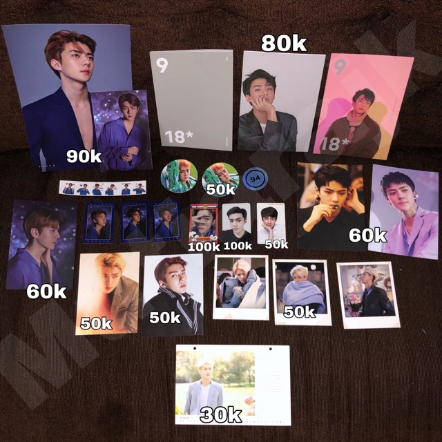 WTS EXO Sehun photocard, 2019 2018 seasons greetings, polaroid, sticker, kokobop MID for life power
