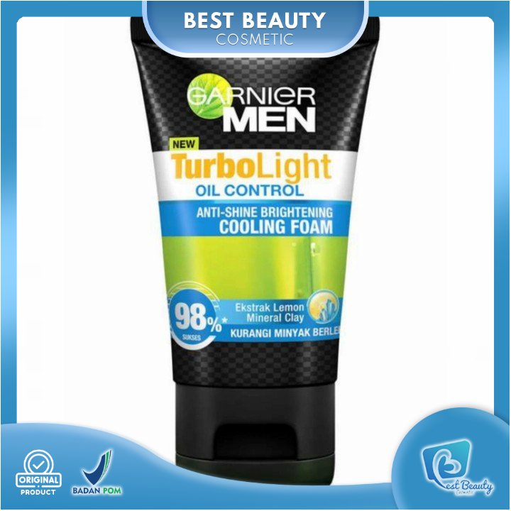 ★ BB ★ GARNIER Men Turbo Light Oil Control Foam | GARNIER Men Turbolight Oil Control Scrub - 100ml - 50ml